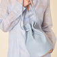 Silk Voile Stripe Tunic Dress - Sky Blue