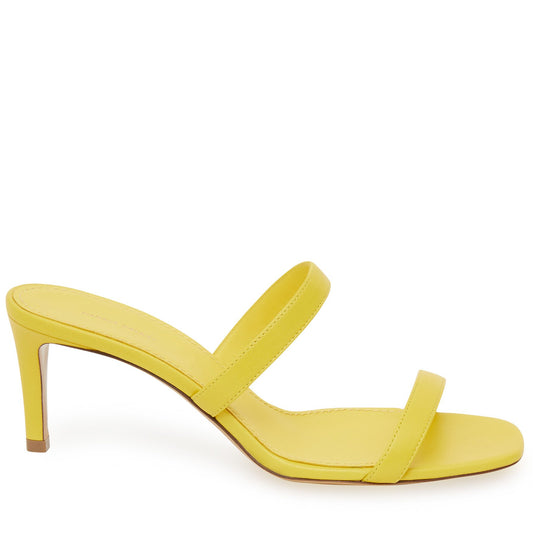 Italian lamb leather yellow fino sandal.