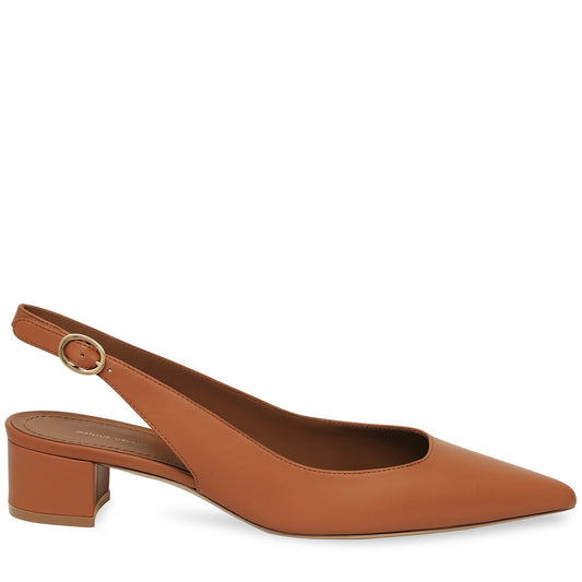 Lamb Slingback Heel - Saddle