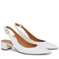 Lamb Slingback Heel - White - Mansur Gavriel. Designed in NYC, made in Italy.