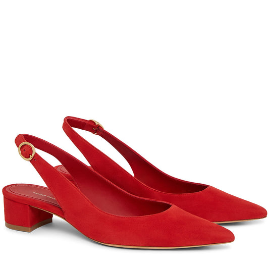 Suede Slingback Heel - Flamma - Mansur Gavriel. Designed in NYC, made in Italy.