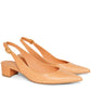 Vegetable Tanned Slingback Heel - Cammello - Mansur Gavriel. Designed in NYC, made in Italy.