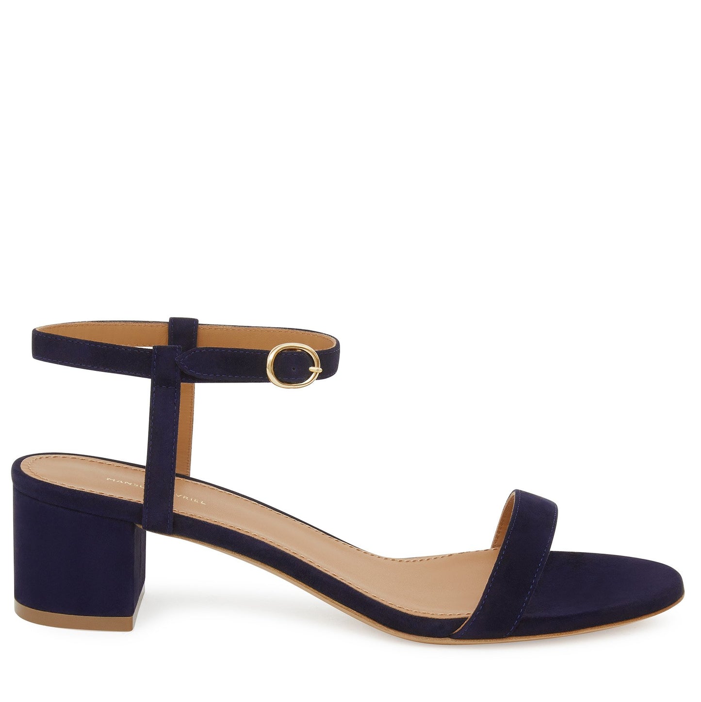 Suede 40mm Ankle Strap Sandal - Blu