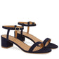 Suede 40mm Ankle Strap Sandal - Blu