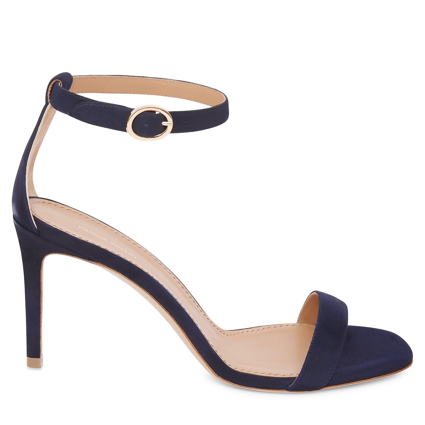 Suede 90MM Ankle Strap Sandal - Blu