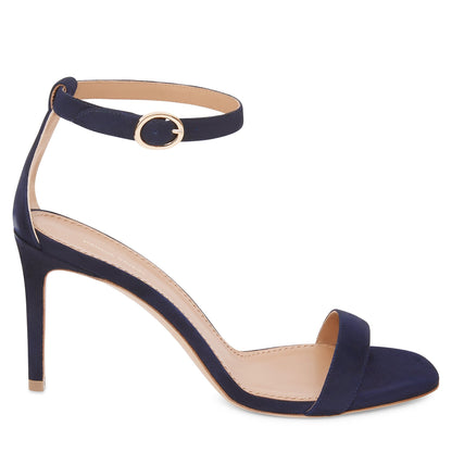 Suede 90MM Ankle Strap Sandal - Blu