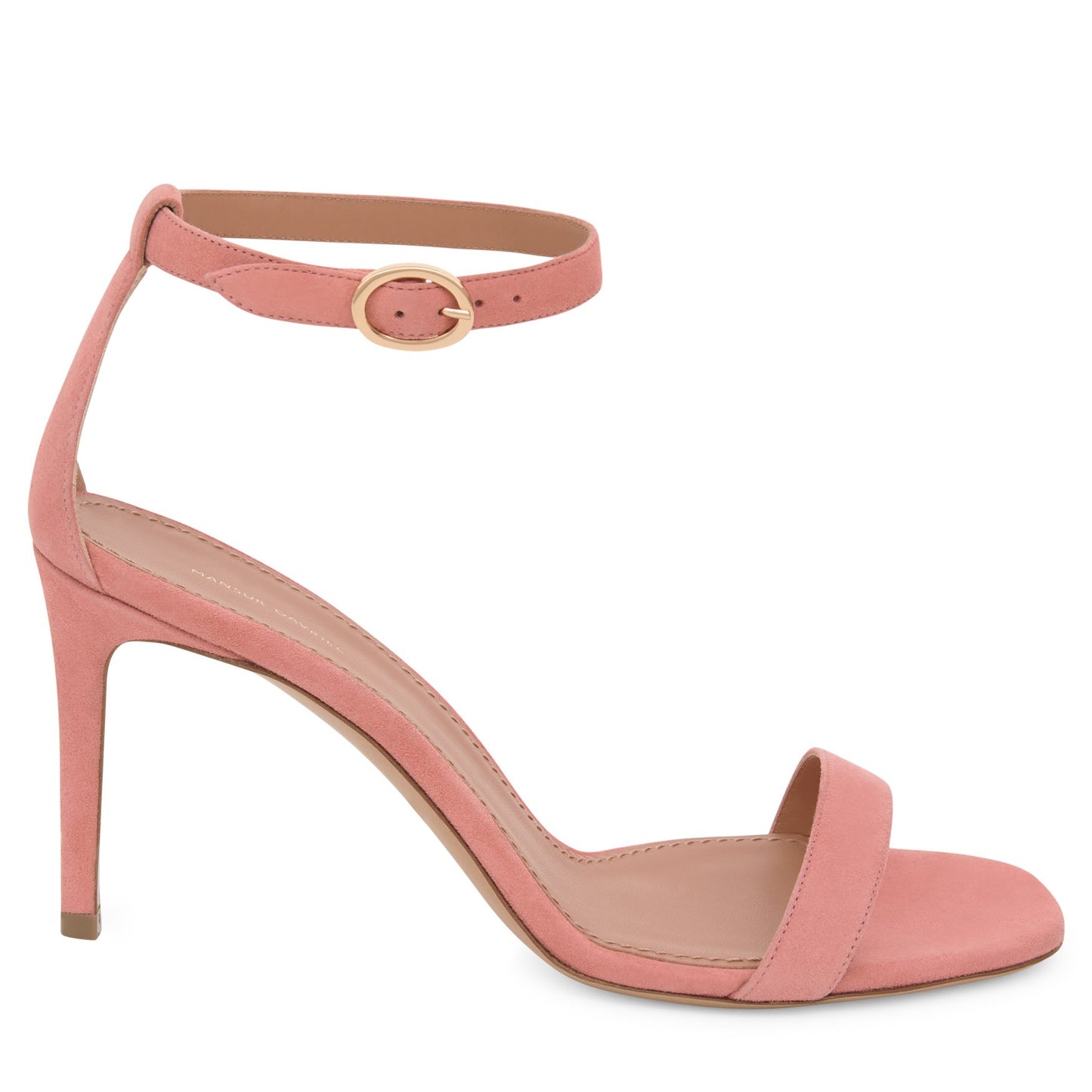 Suede 90MM Ankle Strap Sandal - Blush