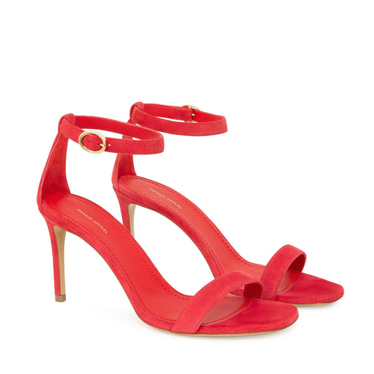 Suede 90MM Ankle Strap Sandal - Flamma