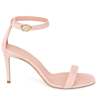 Suede 90MM Ankle Strap Sandal - Rosa