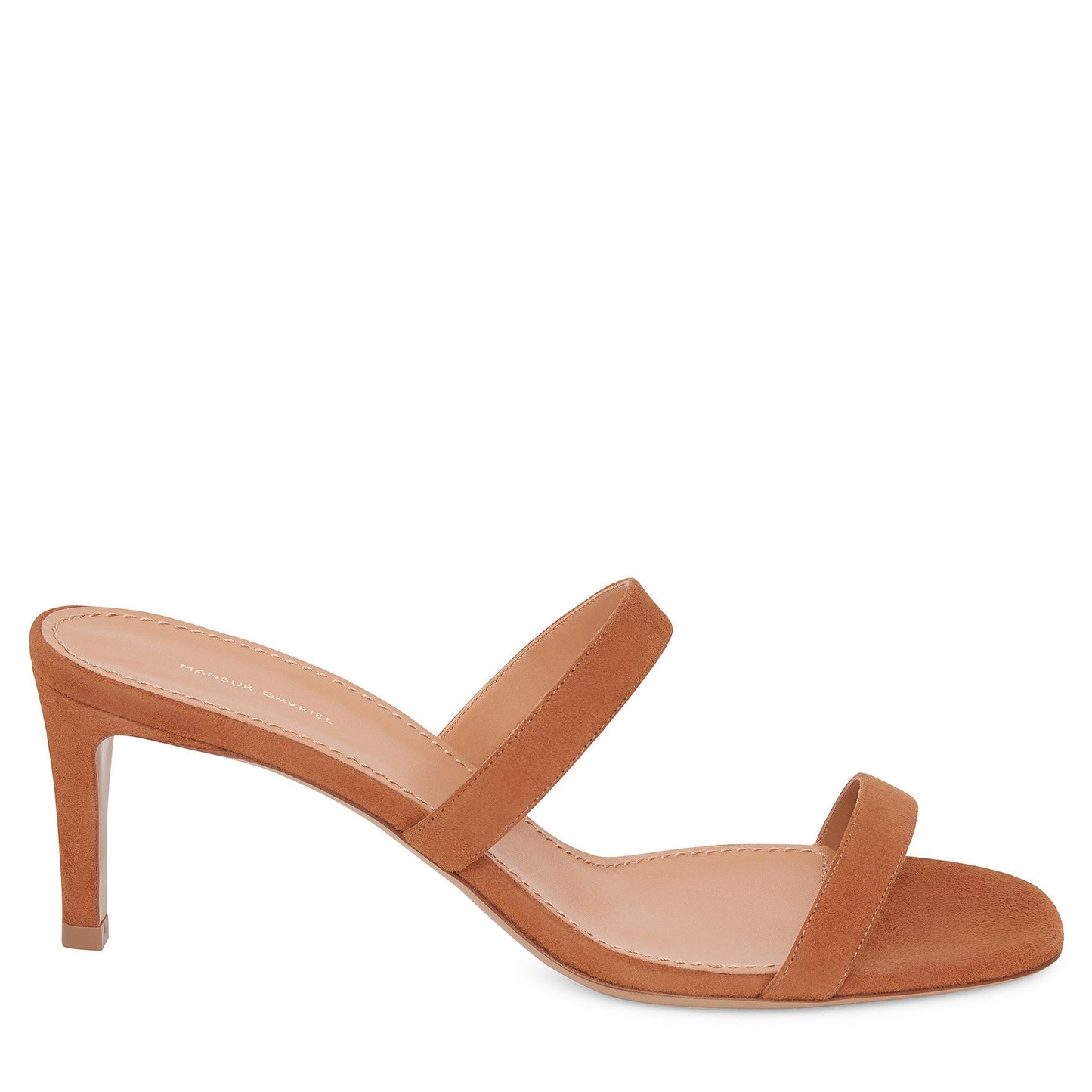Suede Fino Sandal - Saddle