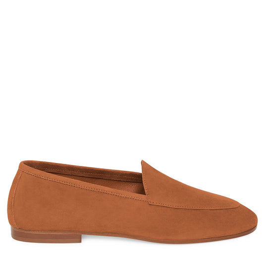 Suede Sock Loafer - Saddle