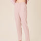 Crepe Elastic Pant - Blush