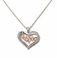 Absolute™ 0.03ct 2-Tone Lifeline Heart Pendant with 18" Cable Chain