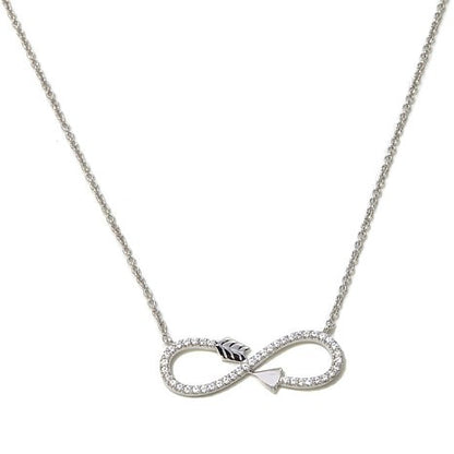 Absolute™ 0.22ct Pavé Infinity Loop 18" Necklace