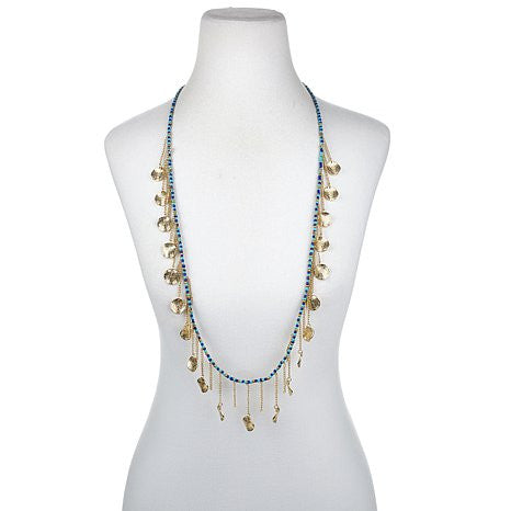 R.J. Graziano Disc and Bead 40" Layering Necklace