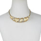 Roberto by RFM "Conchiglia" Crystal Goldtone Scroll-Design 16" Necklace