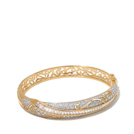 Victoria Wieck 4.77ct Absolute™ Vermeil Hinged Bangle