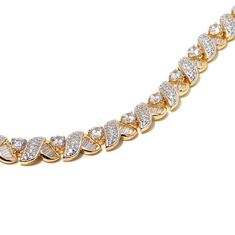 Victoria Wieck 7.56ct Absolute™ Baguette and Round 7-1/2" Line Bracelet