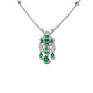 Victoria Wieck 10.07ct Absolute™ and Simulated Emerald Sterling Silver 18" Necklace